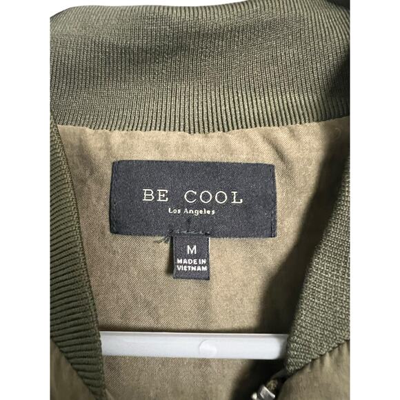 Be Cool men's medium green jacket windbreaker Casual M Basic Normcore - Picture 3 of 7